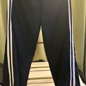 Jerzees Black Joggers with White Stripes